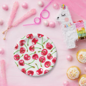 Muster der Wasserfarbenkirschen Pappteller (Party)