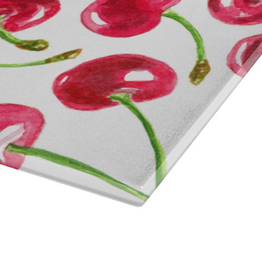 Muster der Wasserfarbenkirschen Schneidebrett (Ecke)