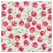 Muster der Wasserfarbenkirschen Stoff (Nahaufnahme)