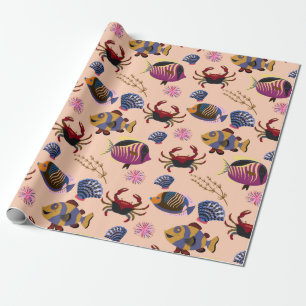 Muster der Wassertiere Meeresunterwasser 10 Geschenkpapier
