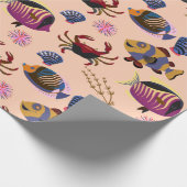 Muster der Wassertiere | Meeresunterwasser 10 Geschenkpapier (Ecke)