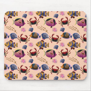 Muster der Wassertiere   Meeresunterwasser 10 Mousepad