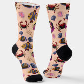 Muster der Wassertiere | Meeresunterwasser 10 Socken (Gewinkelt)