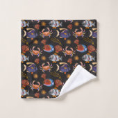 Muster der Wassertiere | Meeresunterwasser 11 Badhandtuch Set (Waschlappen)