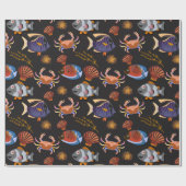 Muster der Wassertiere | Meeresunterwasser 11 Geschenkpapier (Flach)