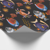 Muster der Wassertiere | Meeresunterwasser 11 Geschenkpapier (Ecke)