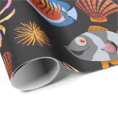 Muster der Wassertiere | Meeresunterwasser 11 Geschenkpapier (Rolleneckpunkt)