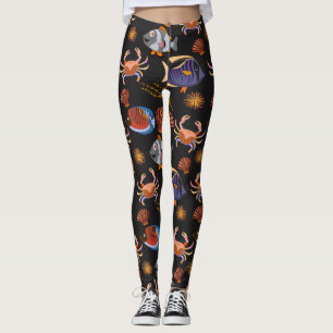 Muster der Wassertiere   Meeresunterwasser 11 Leggings