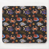 Muster der Wassertiere | Meeresunterwasser 11 Mousepad (Vorne)
