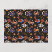 Muster der Wassertiere | Meeresunterwasser 11 Postkarte (Vorderseite)