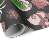 Muster der Wassertiere | Meeresunterwasser 12 Geschenkpapier (Rolleneckpunkt)