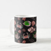 Muster der Wassertiere | Meeresunterwasser 12 Kaffeetasse (Vorderseite Links)