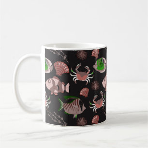 Muster der Wassertiere   Meeresunterwasser 12 Kaffeetasse