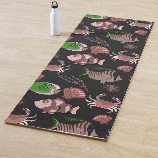 Muster der Wassertiere | Meeresunterwasser 12 Yogamatte (Beispiel)