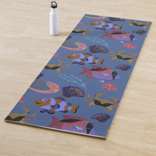 Muster der Wassertiere Meeresunterwasser 13 Yogamatte