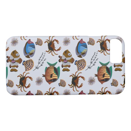 Muster der Wassertiere | Meeresunterwasser 14 Case-Mate iPhone Hülle (Rückseite (Horizontal))
