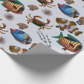 Muster der Wassertiere | Meeresunterwasser 14 Geschenkpapier (Ecke)