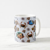 Muster der Wassertiere | Meeresunterwasser 14 Kaffeetasse (VorderseiteRechts)