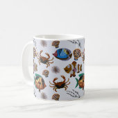 Muster der Wassertiere | Meeresunterwasser 14 Kaffeetasse (Vorderseite Links)