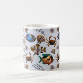 Muster der Wassertiere | Meeresunterwasser 14 Kaffeetasse (Mittel)