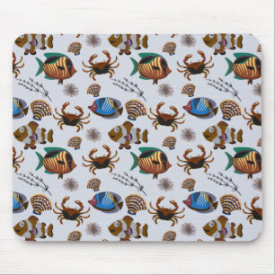 Muster der Wassertiere Meeresunterwasser 14 Mousepad
