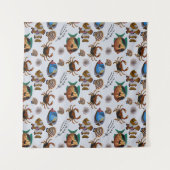 Muster der Wassertiere | Meeresunterwasser 14 Wandteppich (Vorderseite (Horizontal))