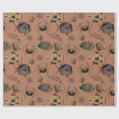 Muster der Wassertiere | Meeresunterwasser 15 Geschenkpapier (Flach)