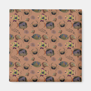 Muster der Wassertiere   Meeresunterwasser 15 Magnet