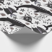 Muster der Wassertiere | Meeresunterwasser 16 Geschenkpapier (Ecke)