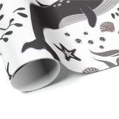 Muster der Wassertiere | Meeresunterwasser 16 Geschenkpapier (Rolleneckpunkt)