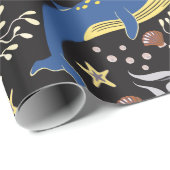 Muster der Wassertiere | Meeresunterwasser 17 Geschenkpapier (Rolleneckpunkt)