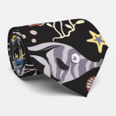 Muster der Wassertiere | Meeresunterwasser 17 Krawatte (Gerollt)