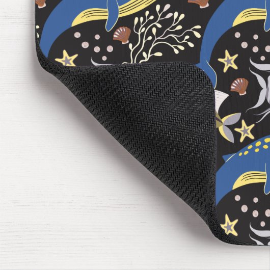 Muster der Wassertiere | Meeresunterwasser 17 Mousepad (Ecke)