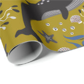 Muster der Wassertiere | Meeresunterwasser 18 Geschenkpapier (Rolleneckpunkt)