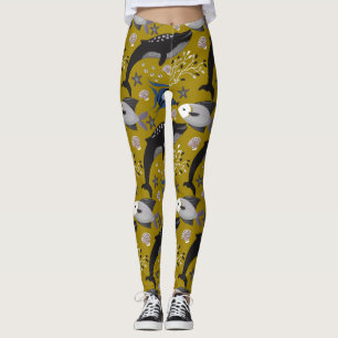 Muster der Wassertiere Meeresunterwasser 18 Leggings