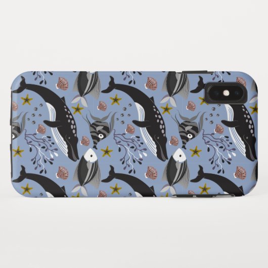 Muster der Wassertiere | Meeresunterwasser 19 Case-Mate iPhone Hülle (Rückseite (Horizontal))