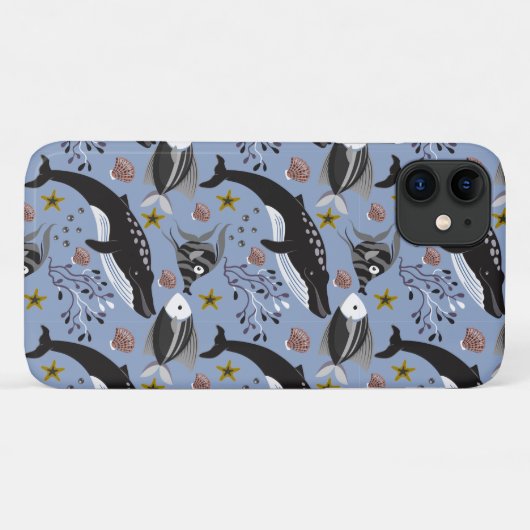 Muster der Wassertiere | Meeresunterwasser 19 Case-Mate iPhone Hülle (Rückseite (Horizontal))