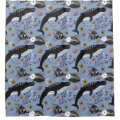 Muster der Wassertiere | Meeresunterwasser 19 Duschvorhang (Vorderseite)