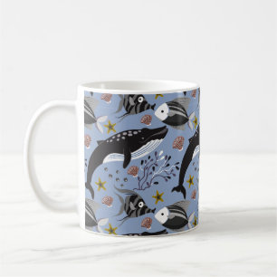 Muster der Wassertiere Meeresunterwasser 19 Kaffeetasse