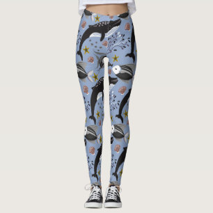 Muster der Wassertiere Meeresunterwasser 19 Leggings