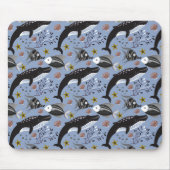 Muster der Wassertiere | Meeresunterwasser 19 Mousepad (Vorne)