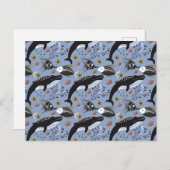 Muster der Wassertiere | Meeresunterwasser 19 Postkarte (Vorne/Hinten)