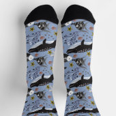 Muster der Wassertiere | Meeresunterwasser 19 Socken (Oben)