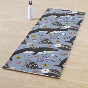 Muster der Wassertiere Meeresunterwasser 19 Yogamatte