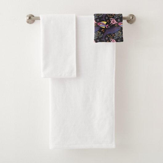 Muster der Wassertiere | Meeresunterwasser 21 Badhandtuch Set (Insitu)