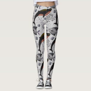 Muster der Wassertiere Meeresunterwasser 22 Leggings