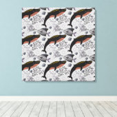 Muster der Wassertiere | Meeresunterwasser 22 Leinwanddruck (Insitu (Holzboden))