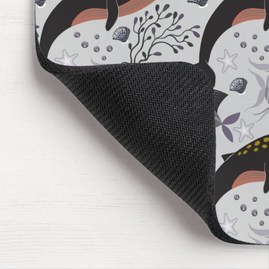 Muster der Wassertiere | Meeresunterwasser 22 Mousepad (Ecke)