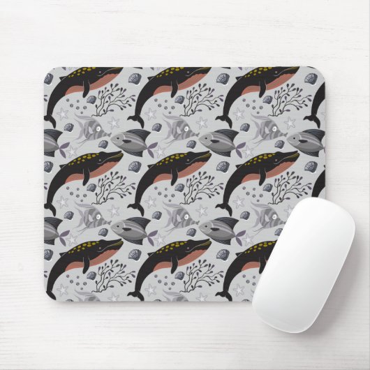 Muster der Wassertiere | Meeresunterwasser 22 Mousepad (Mit Mouse)