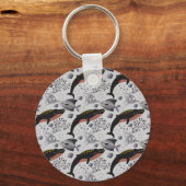 Muster der Wassertiere | Meeresunterwasser 22 Schlüsselanhänger (Vorderseite)